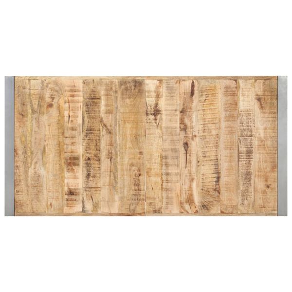 vidaXL Dining Table 140x70x75 cm Solid Rough Mango Wood
