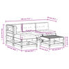 vidaXL 5 Piece Garden Lounge Set with Cushions Solid Wood