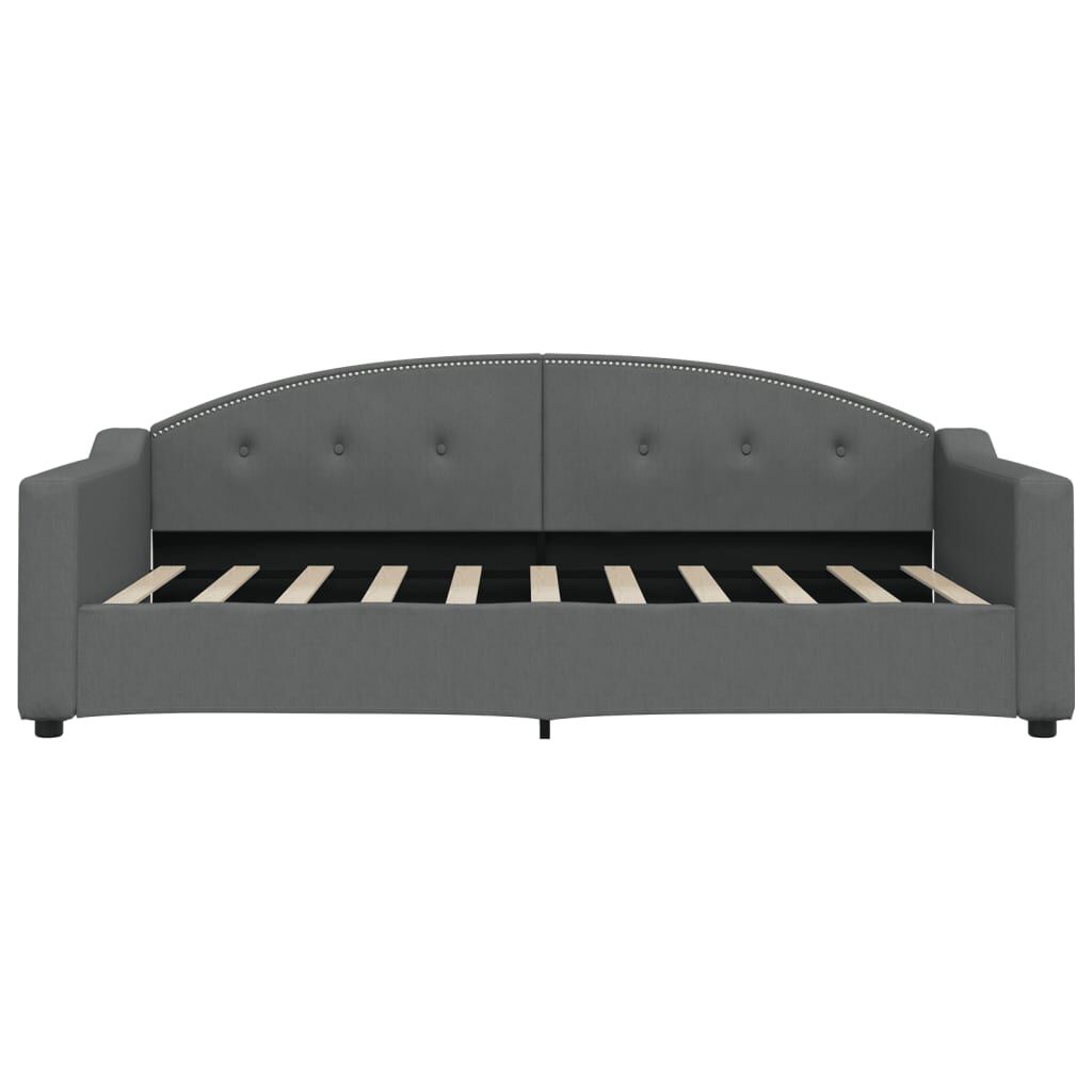 vidaXL Day Bed without Mattress Dark Grey 100x190 cm Fabric