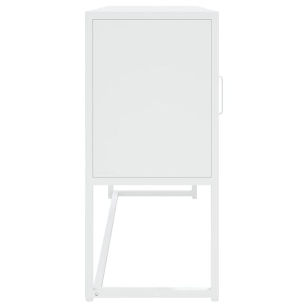 vidaXL Sideboard White 105x35x75 cm Steel