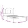 vidaXL Metal Bed Frame without Mattress with Headboard Black 100x190cm