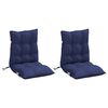 vidaXL Lowback Chair Cushions 2 pcs Navy Blue Oxford Fabric