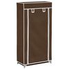 Fabric Shoe Cabinet with Cover 58 x 28 x 106 cm Brown