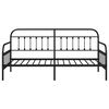 vidaXL Daybed Frame with Headboard Black 100 x 200 cm Steel