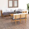 vidaXL 9 Piece Garden Lounge Set with Cushions Solid Wood Acacia