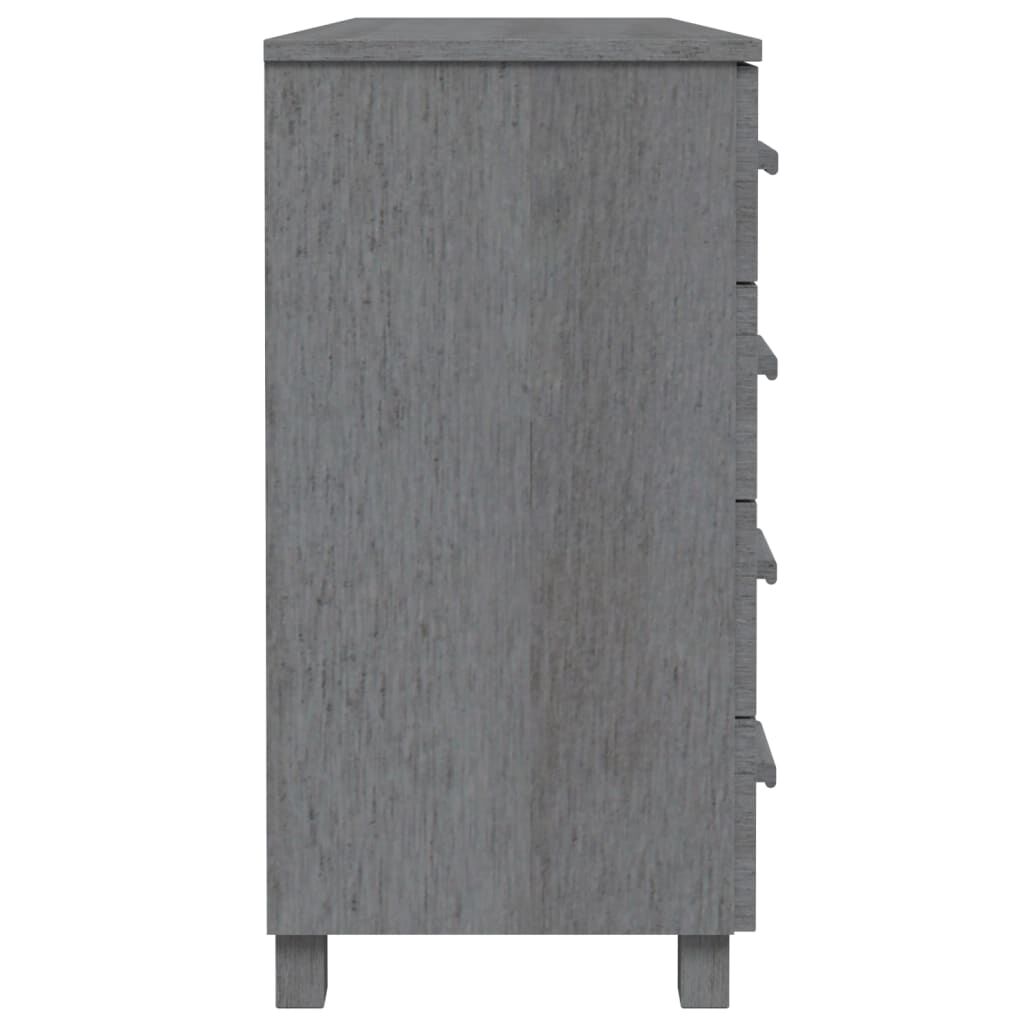 vidaXL Sideboard HAMAR Dark Grey 113x40x80 cm Solid Wood Pine