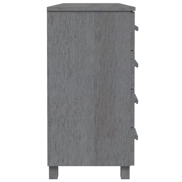 vidaXL Sideboard HAMAR Dark Grey 113x40x80 cm Solid Wood Pine