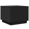 vidaXL Coffee Table with LED Lights Black 50x50x40 cm