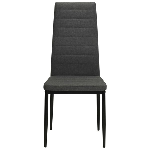 vidaXL Dining Chairs 4 pcs Dark Gray Fabric