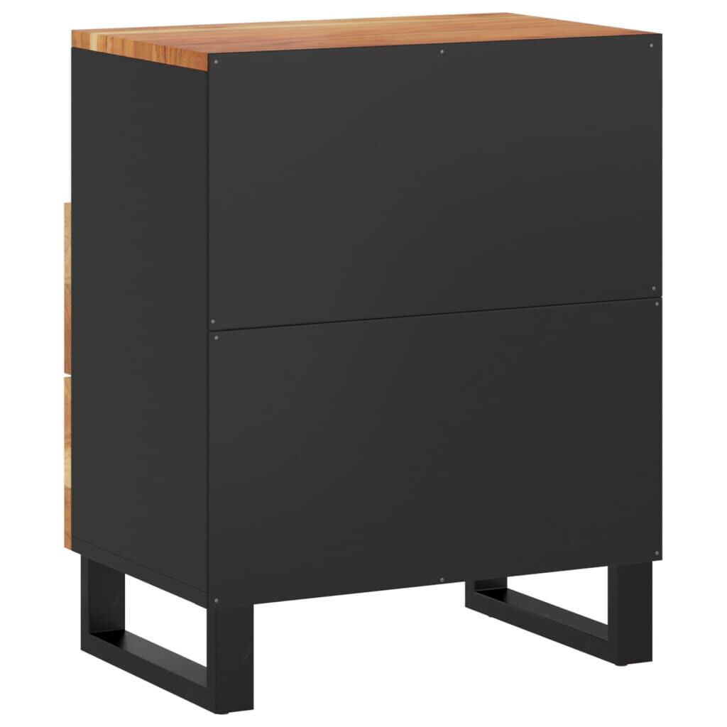 vidaXL Bedside Cabinet 50x33x62 cm Solid Wood Acacia&Engineered Wood