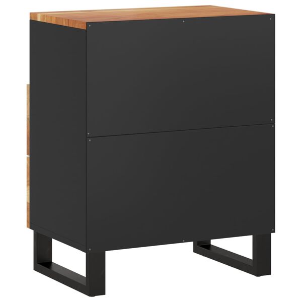 vidaXL Bedside Cabinet 50x33x62 cm Solid Wood Acacia&Engineered Wood