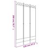 vidaXL 3-Panel Room Divider Anthracite 120x200 cm Fabric