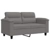 vidaXL 2-Seater Sofa Dark Grey 120 cm Microfibre Fabric