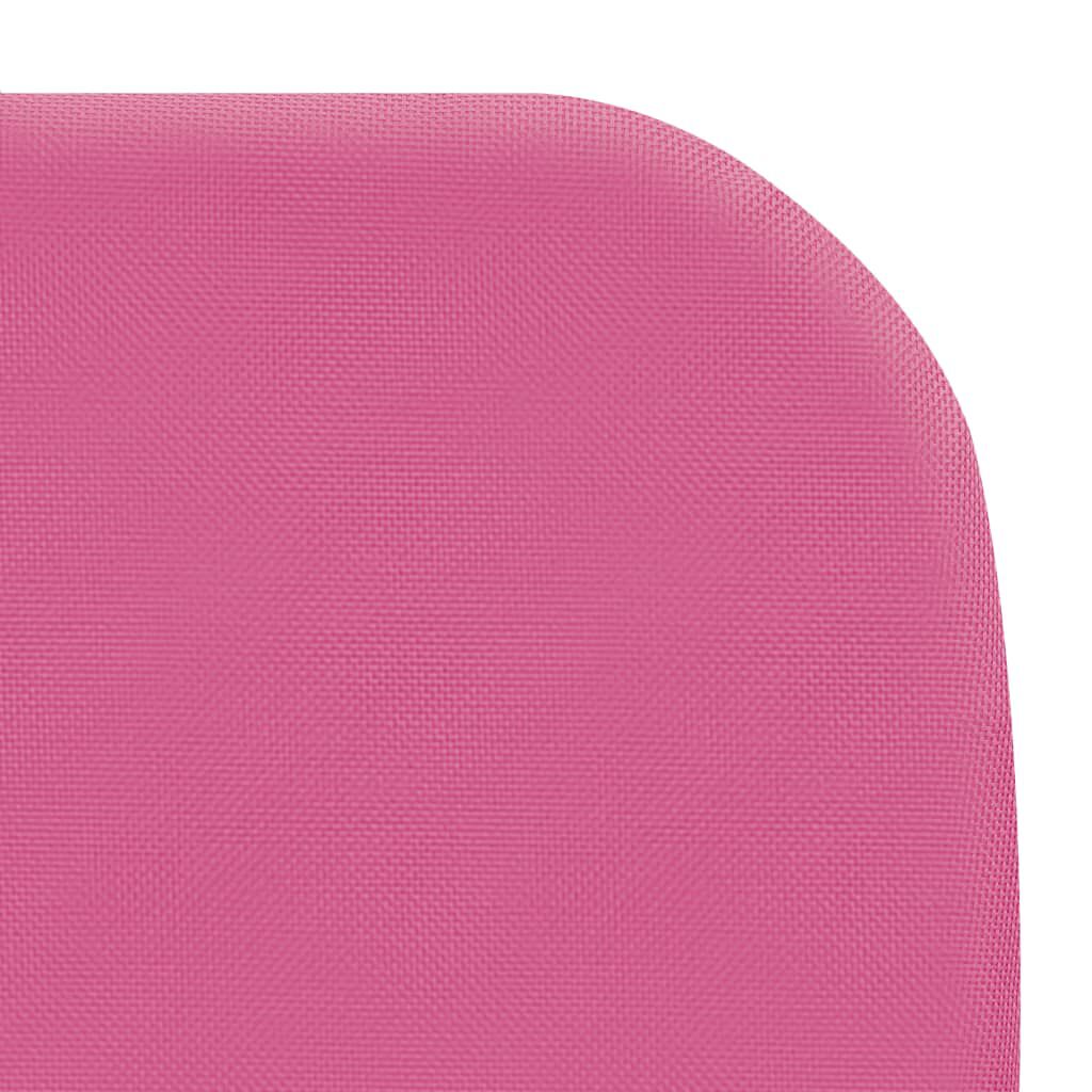 vidaXL Folding Sun Loungers 2 pcs Steel and Fabric Pink
