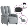 vidaXL Electric Massage Recliner Chair Light Grey Fabric