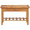 vidaXL Garden Work Bench with Zinc Top Solid Acacia Wood
