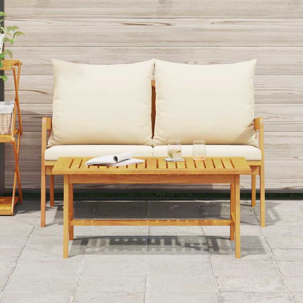 vidaXL Coffee Table Oil Natural Solid Acacia Wood