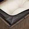 vidaXL 4 Piece Garden Sofa Set with Cushions Brown Poly Rattan