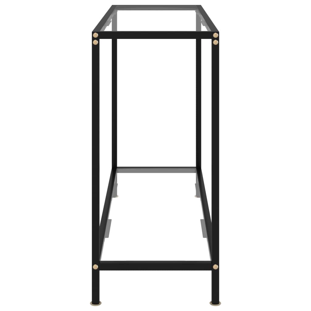 vidaXL Console Table Transparent 100x35x75 cm Tempered Glass