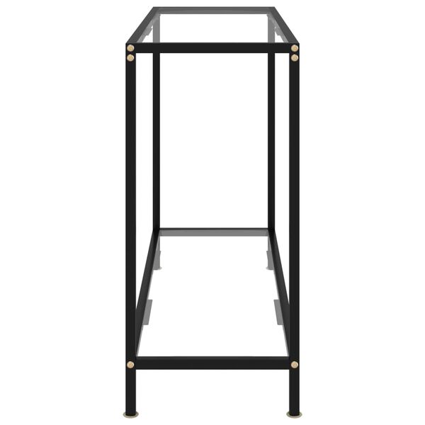 vidaXL Console Table Transparent 100x35x75 cm Tempered Glass