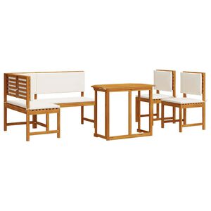 vidaXL Garden Bench Set 4 pcs Brown Solid Acacia Wood