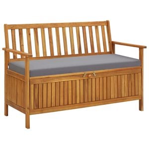 vidaXL Garden Storage Bench 120 cm Solid Acacia Wood