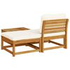 vidaXL 3 Piece Garden Lounge Set with Cushions Solid Wood Acacia