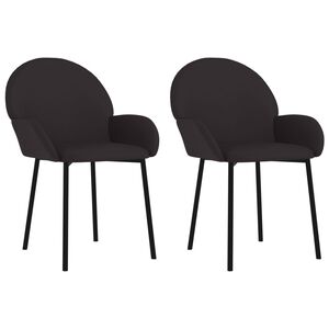 vidaXL Dining Chairs 2 pcs Black Faux Leather