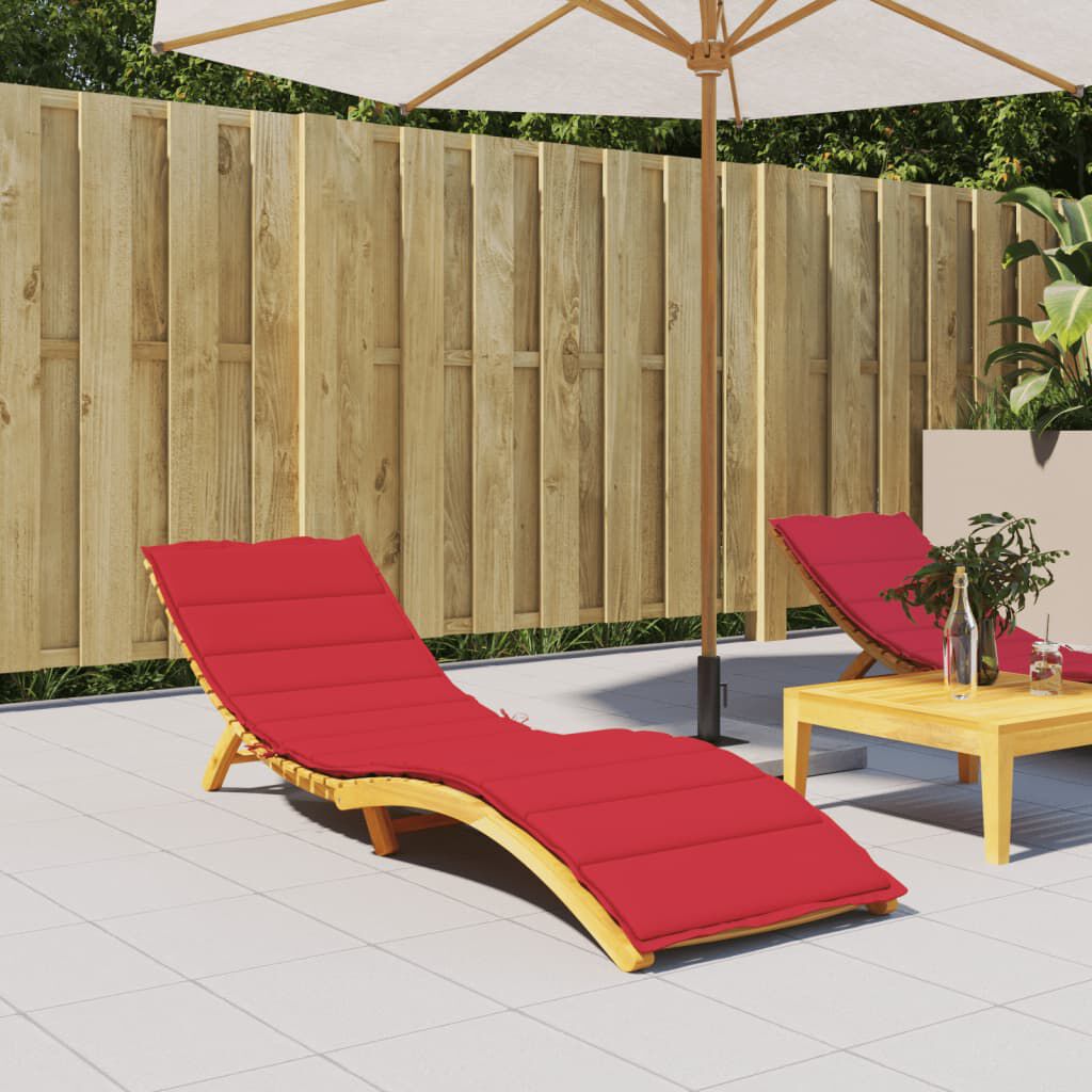 vidaXL Sun Lounger Cushion Red 200x50x3cm Oxford Fabric