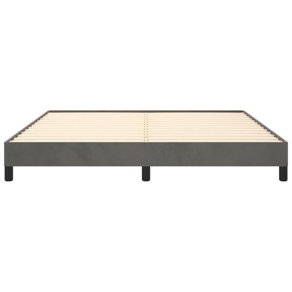 vidaXL Bed Frame without Mattress Dark Grey California King Velvet (US Only)