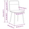 vidaXL Dining Chairs 2 pcs Black Velvet