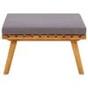 vidaXL Garden Footstool with Cushion 60x60x29 cm Solid Acacia Wood