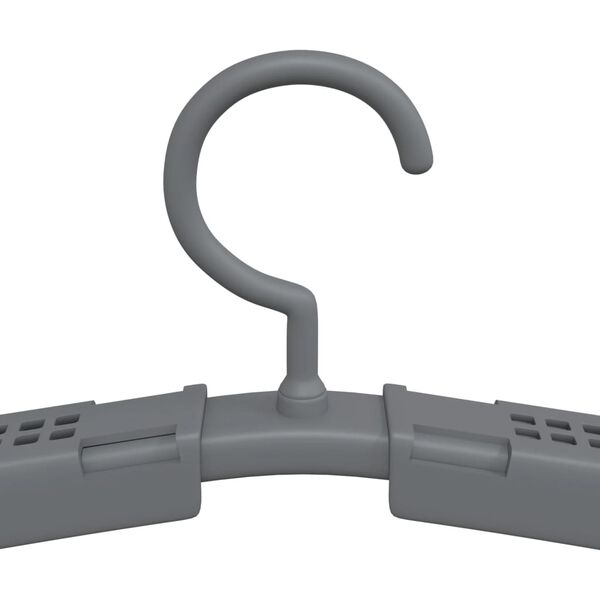 vidaXL Extendable Clothes Hangers 10 pcs Grey