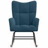vidaXL Rocking Chair Blue Velvet