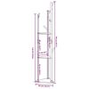 vidaXL Coat Stand with Hooks and Shelves 39x33x166 cm Bamboo