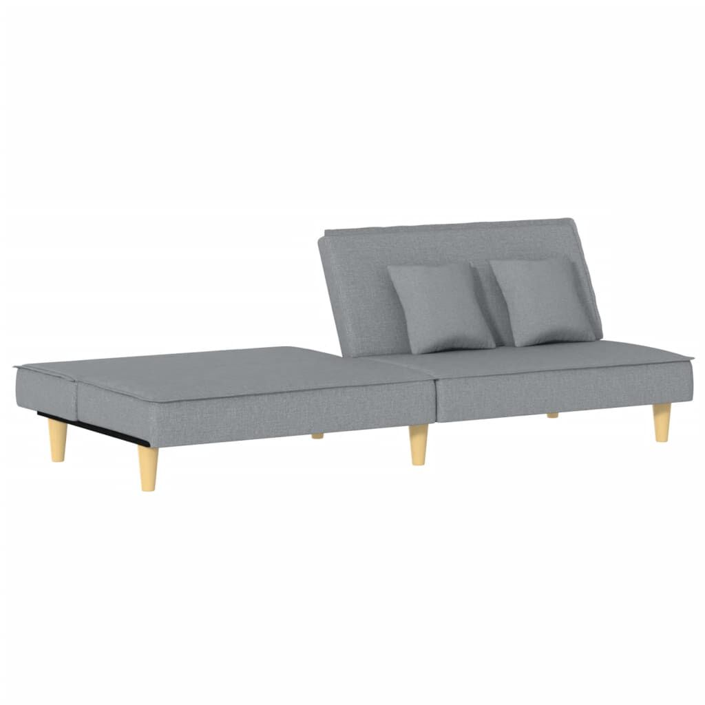 vidaXL Sofa Bed Light Grey Fabric