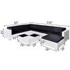 vidaXL 8 Piece Garden Lounge Set with Cushions Poly Rattan White