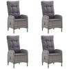 vidaXL 5 Piece Garden Dining Set Grey