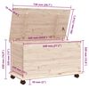 vidaXL Storage Chest with Wheels ALTA 73x39.5x43 cm Solid Wood Pine