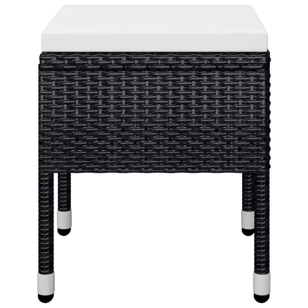vidaXL 5 Piece Garden Dining Set Black