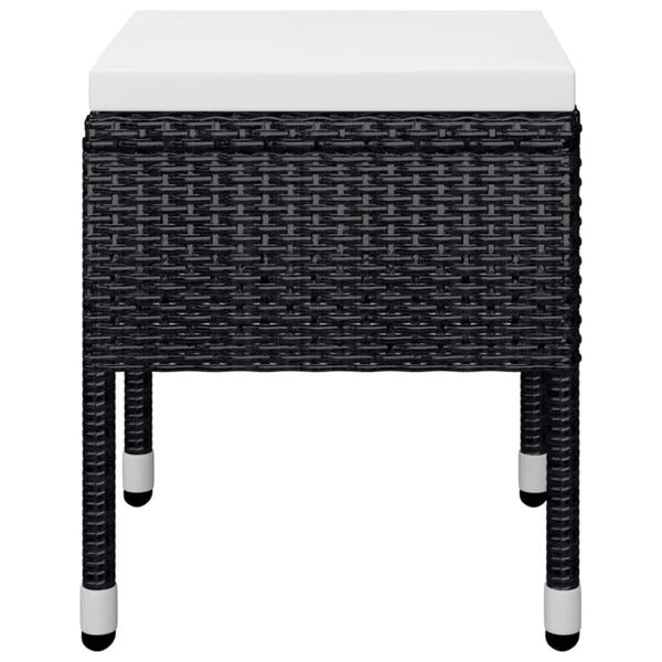 vidaXL 5 Piece Garden Dining Set Black