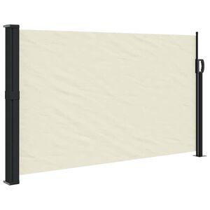 vidaXL Retractable Side Awning Cream 117x300 cm