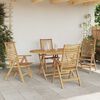 vidaXL Garden Dining Set 5 pcs Brown Solid teak wood