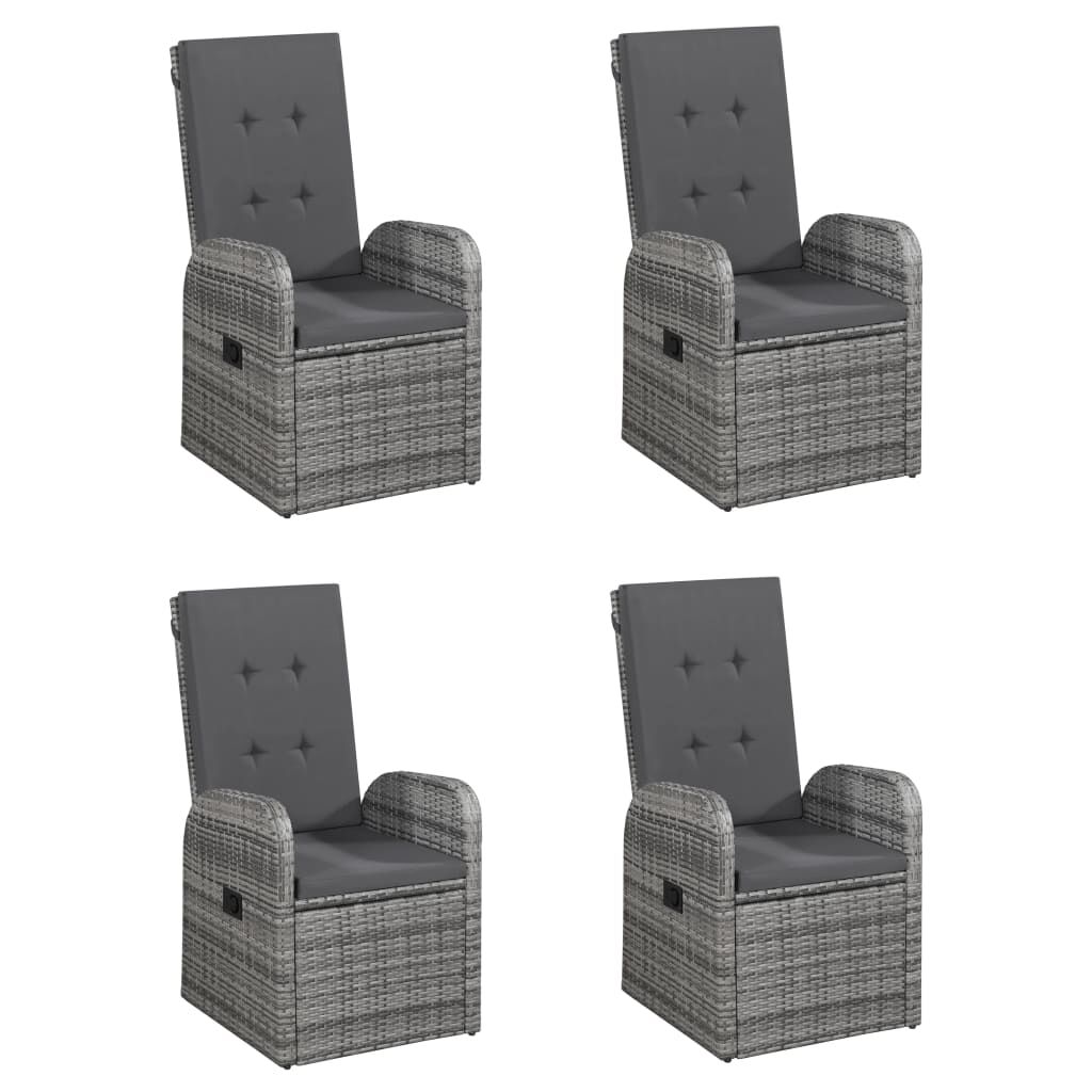 vidaXL 5 Piece Garden Dining Set Grey