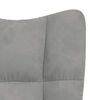 vidaXL Relaxing Chair Light Grey Velvet