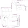 vidaXL Electric Massage Recliner Chair Cream Fabric