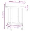 vidaXL Kitchen Work Table with Backsplash 55x55x93 cm Stainless Steel