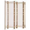 vidaXL Folding 5-Panel Room Divider 200 cm Bamboo and Canvas