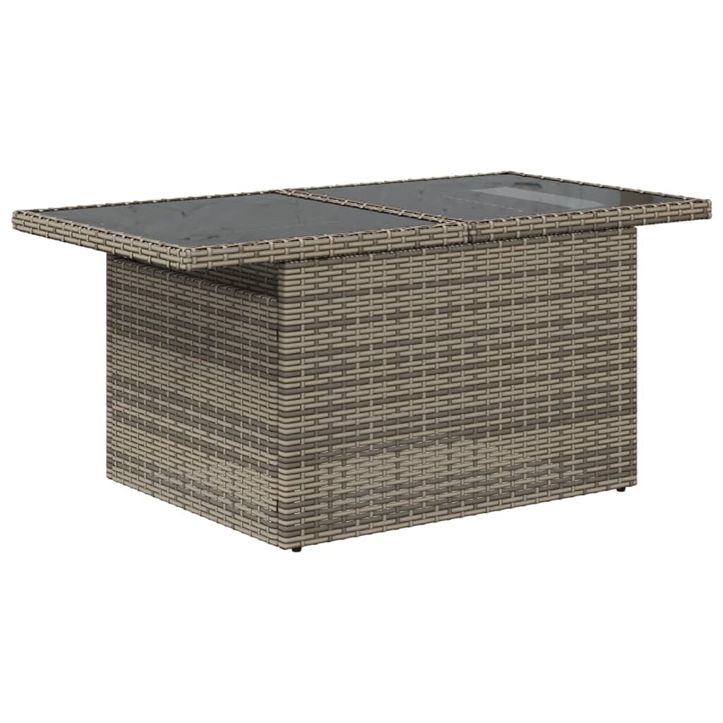 vidaXL 5 Piece Garden Sofa Set with Cushions Grey Poly Rattan