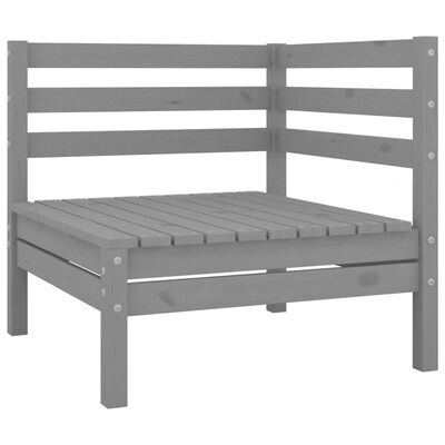 vidaXL 6 Piece Garden Lounge Set Grey Solid Wood Pine